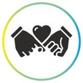 promise truce icon, friendship or love of pinky oath, reconciliation concept